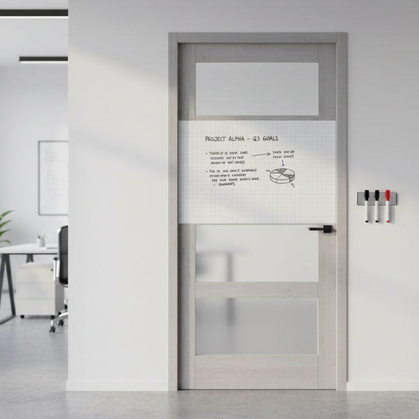 Whiteboard Folie XL Zelfklevend 45 cm x 200 cm - Inclusief 4 Stiften en Wisser