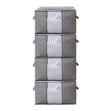 Hoogwaardige Opbergtas voor Kleding - 4 Stuks - Grijs - Organizer voor Dekbed