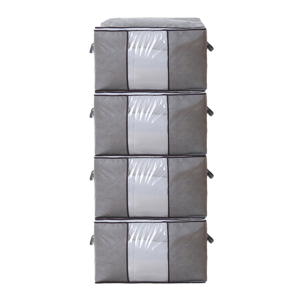 Hoogwaardige Opbergtas voor Kleding - 4 Stuks - Grijs - Organizer voor Dekbed