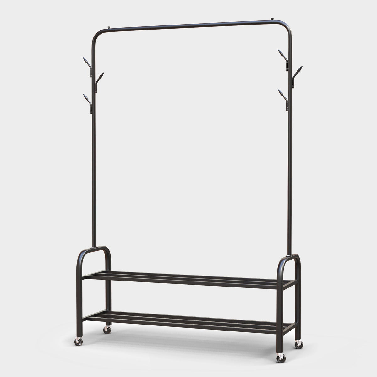 Kledingrek op Wieltjes Zwart