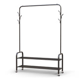 Kledingrek op Wieltjes Zwart