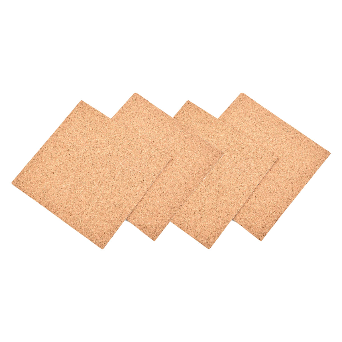 Kurk prikbord Vierkant - Zelfklevend - 4 stuks - 30 x 30 x 0,7 cm