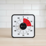 Leerklok 19 x 19 cm - Zwarte Timer voor Kinderen - Aftelklok voor Educatief Gebruik