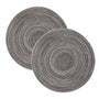 Placemat - 2 stuks - Placemat 38 cm - Grijs