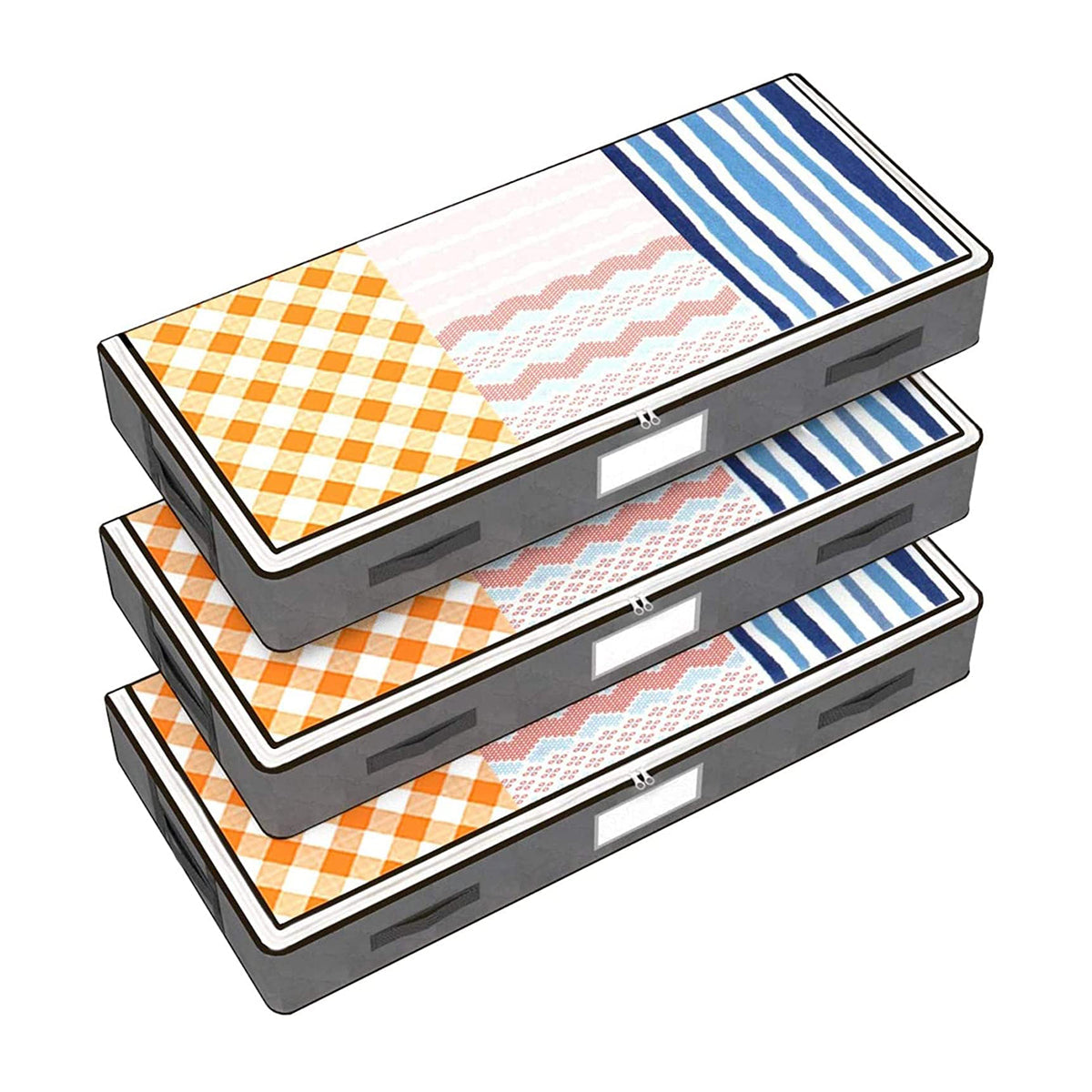 Bed Organizer - Ruime Opbergzakken - Grijs - 3 stuks - Onderbed tas