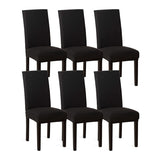 Stoelhoezen - Eetkamerstoel Hoes - 6 Stuks - Zwart - Bescherm stijlvol je stoelen