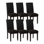 Stoelhoezen - Eetkamerstoel Hoes - 6 Stuks - Zwart - Bescherm stijlvol je stoelen