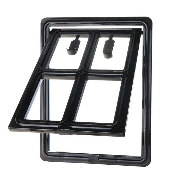 Hondenluik - Afsluitbaar - 4 Standen - 35x28 cm - Zwart