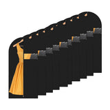 Kledinghoes - 10 stuks - 160x40 cm - Zwart met Ruit - Kledinghoezen - Kledinghoes Zwart - Trouwjurkhoes - Kostumhoes