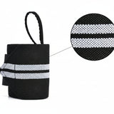 Fitness - Crossfit Polsband - Polsbandage Wrist Support Wraps - Pols Bandage Band - Set Van 2 Stuks - Zwart-Grijs