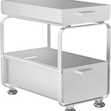 Gootsteenkast Organizer - Wit - Roestvrijstalen Schuiflade Organizer met Antislip & Ventilatie