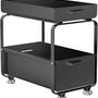 Gootsteenkast Organizer - Zwart - Roestvrijstalen Schuiflade Organizer met Antislip & Ventilatie