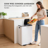 Prullenbak 60 Liter (2x30L) - Wit