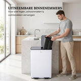 Prullenbak 60 Liter (2x30L) - Wit