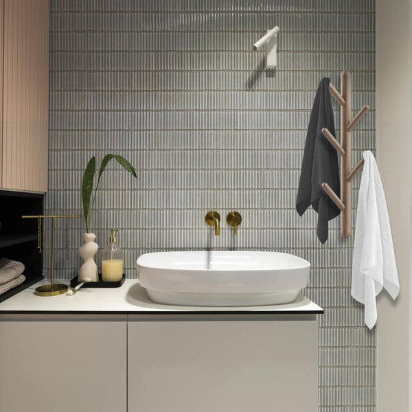 Wandkapstok 5 Haken Bruin