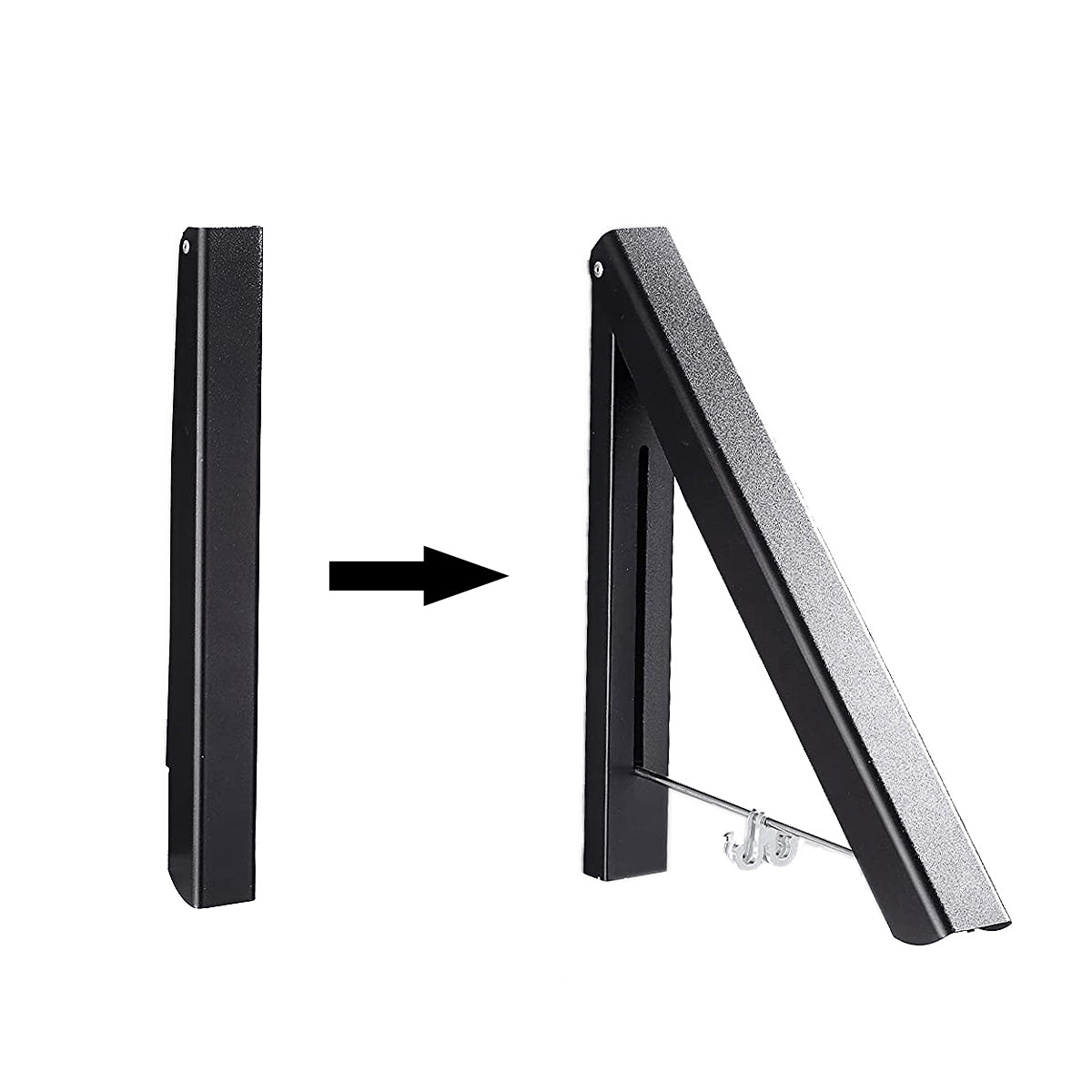 Kledingrek Inklapbaar - Zwart - Ruimtebesparende Kledinghanger - Droogrek voor kleding - Kledingorganizer
