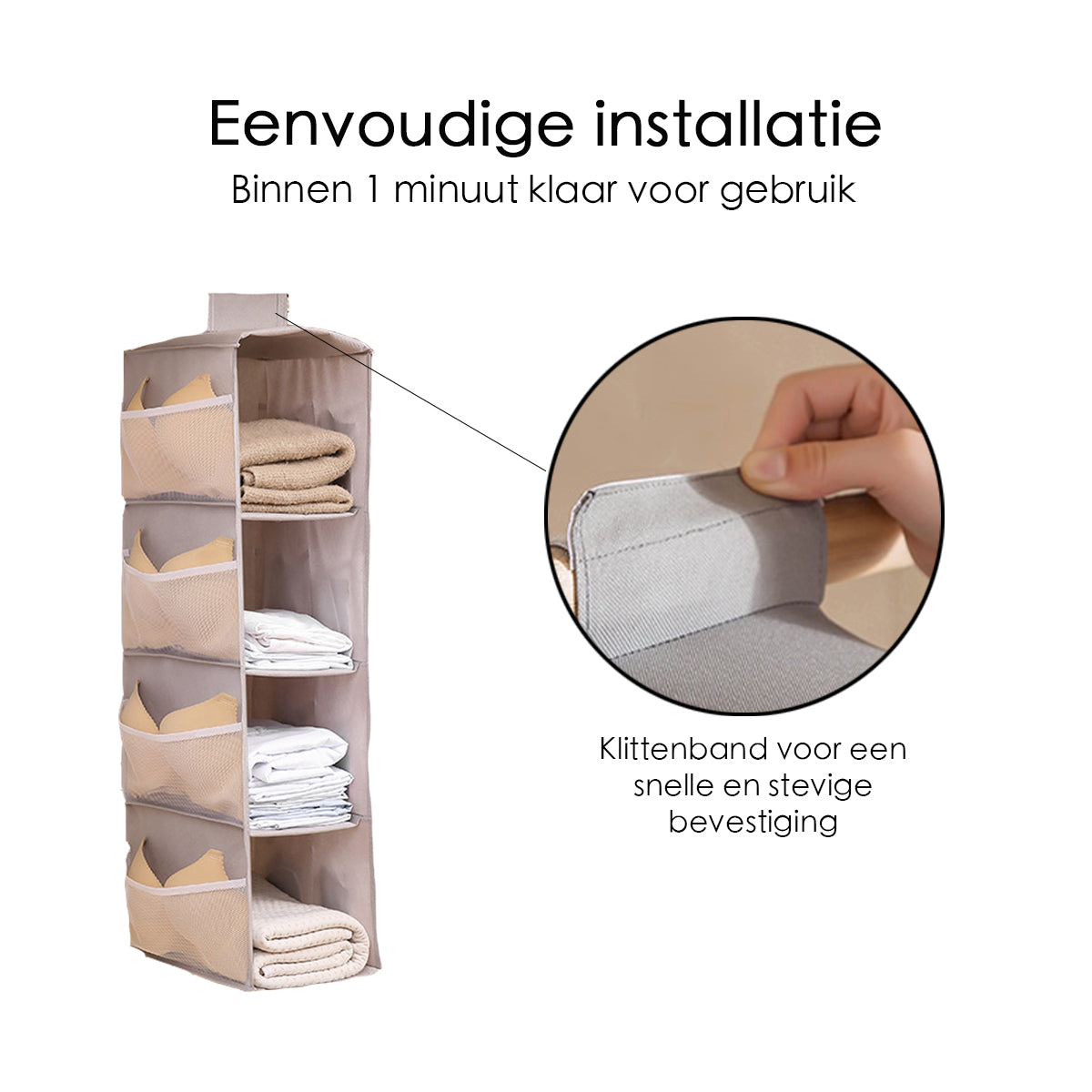 Kast Organizer - Hangende Opberger - 12 Vakken - Textiel