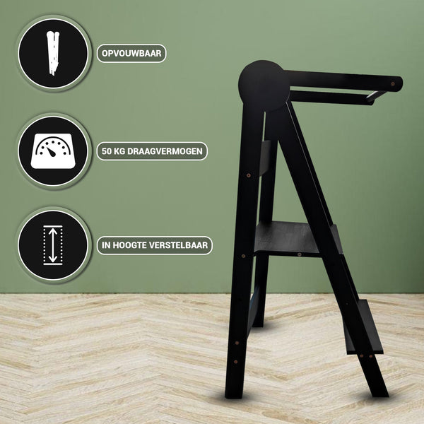 Leertoren Opvouwbaar Zwart