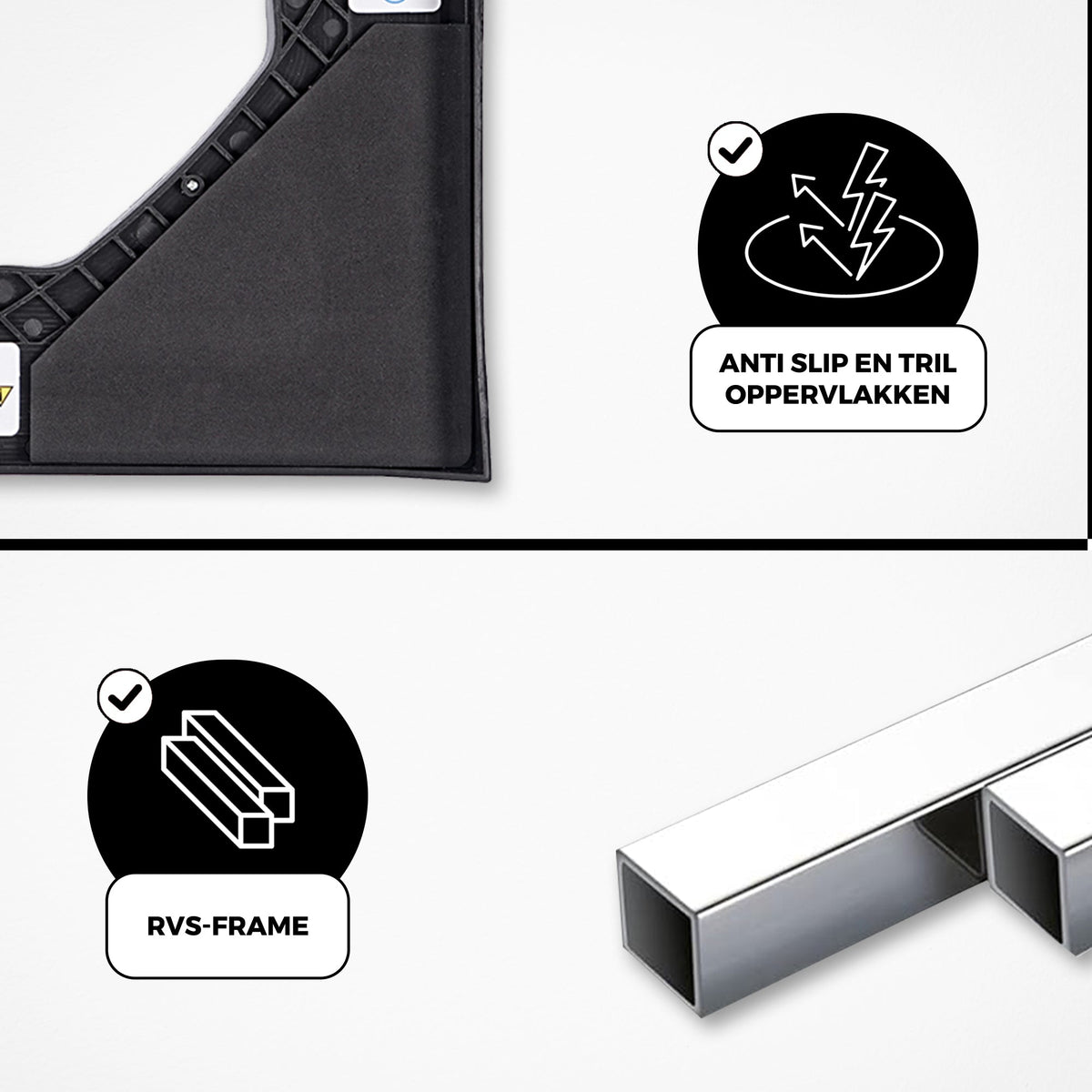 Wasmachine-droger tussenstuk