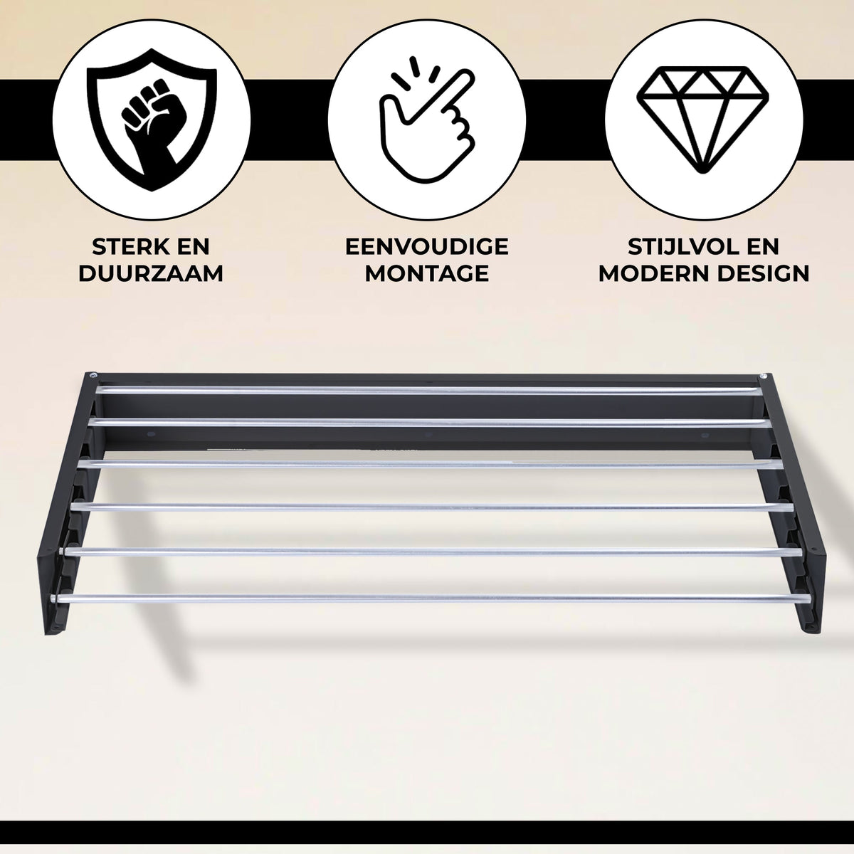 Wanddroogrek Muur Zwart