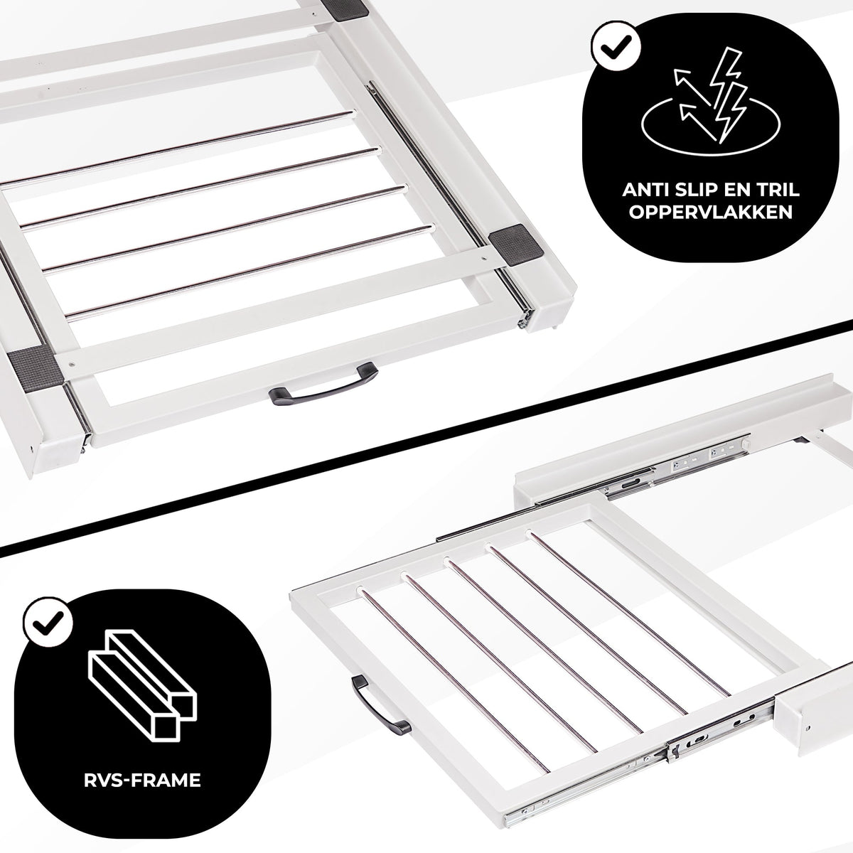 Wasmachine-droger Tussenstuk Wit