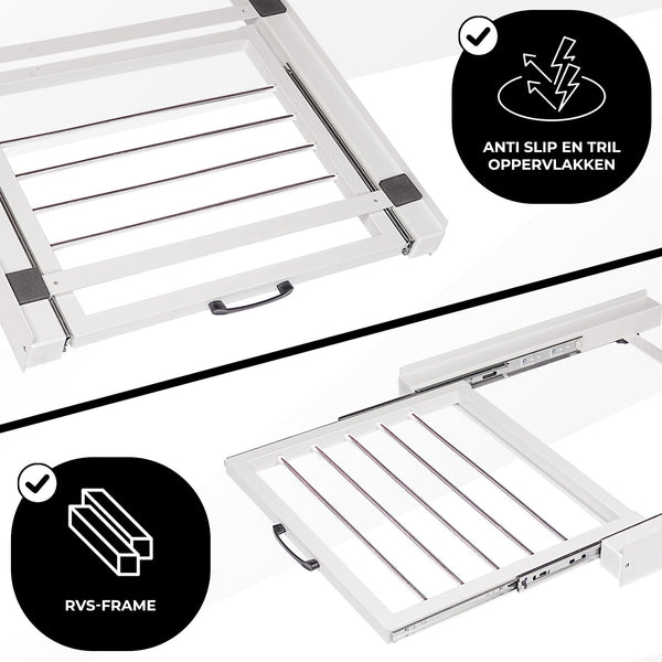 Wasmachine-droger Tussenstuk Wit