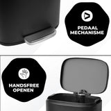 Bayt Prullenbak 30 Liter - Pedaalprullenbak - Zwart