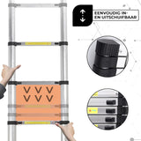 Outbee Telescopische Ladder 2,6 meter - Zilver