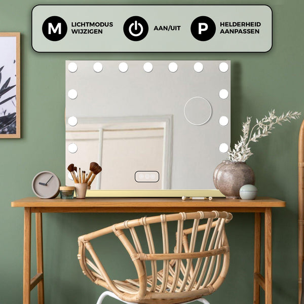 Bayt Hollywood Spiegel - 58x64cm - Goud