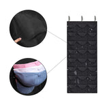 Petten Opbergzak - Zwart - 24 Petten - Petjes Opbergsysteem - Petten organizer - Petten Houder - Hat Holder - 68 x 166 cm
