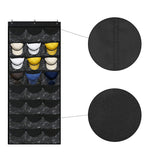 Petten Opbergzak - Zwart - 24 Petten - Petjes Opbergsysteem - Petten organizer - Petten Houder - Hat Holder - 68 x 166 cm