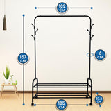 Kledingrek op Wieltjes Zwart