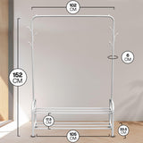 Kledingrek met Schoenenrek Wit