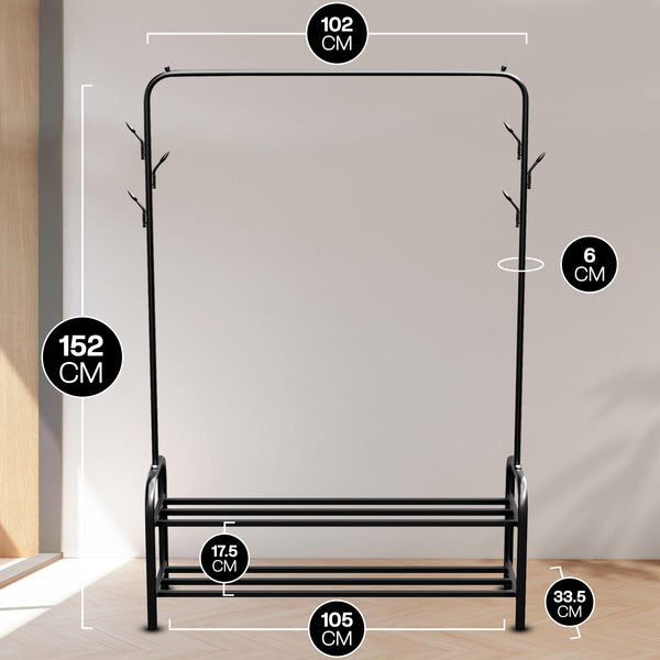 Kledingrek met Schoenenrek