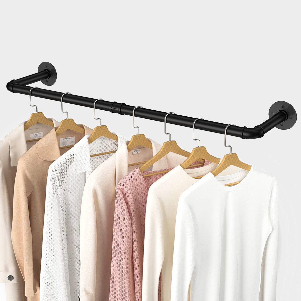 Kledingstang Muur Zwart