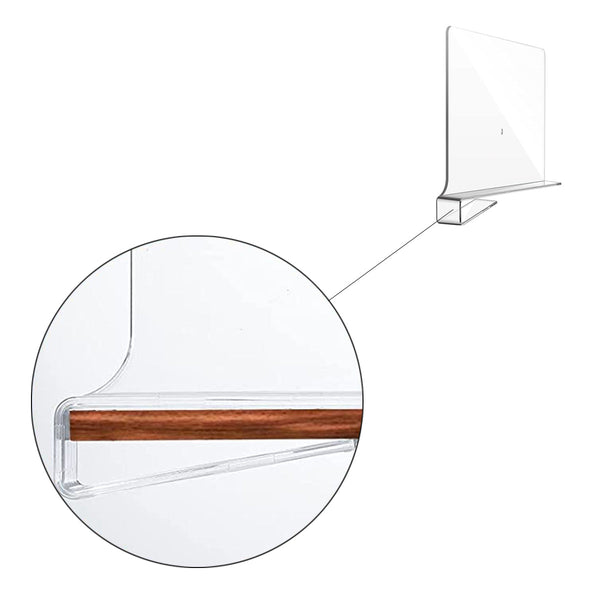 Plankverdeler - 4 Stuks - Transparant - Kledingkast Organizer - Plank Organizer - Boekenstandaard - Plank Verdeler - Kast Verdeler