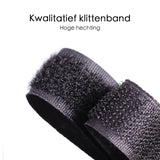 Klittenband - Rol Van 1 Meter - 10 cm Breed - Zwart