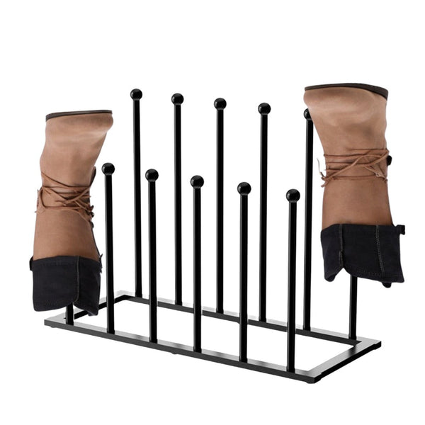 Laarzenrek - Zwart - 73 x 25 x 44,5 cm - Opbergen van 6 paar Laarzen of Schoenen - Laarzenrek voor Binnen en Buiten