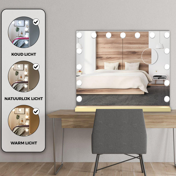 Bayt Hollywood Spiegel - 58x64cm - Goud