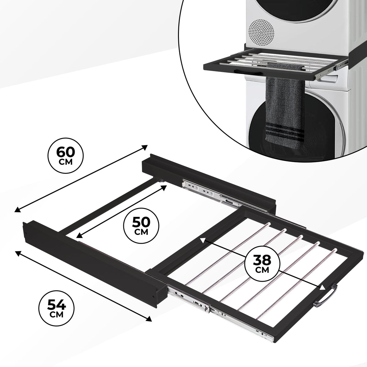 Wasmachine-droger Tussenstuk