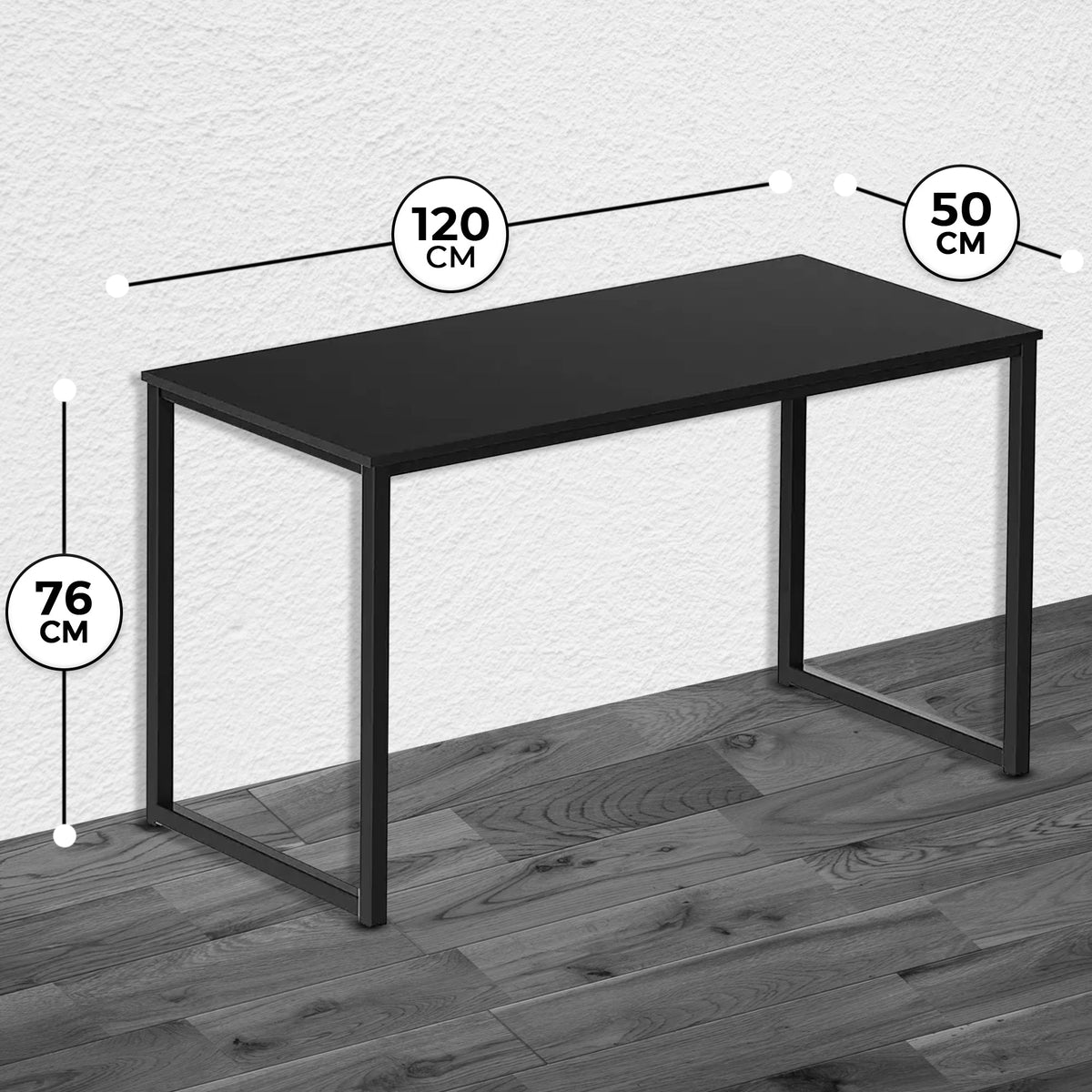 Bayt Bureau - 120x50x76 cm - Zwart