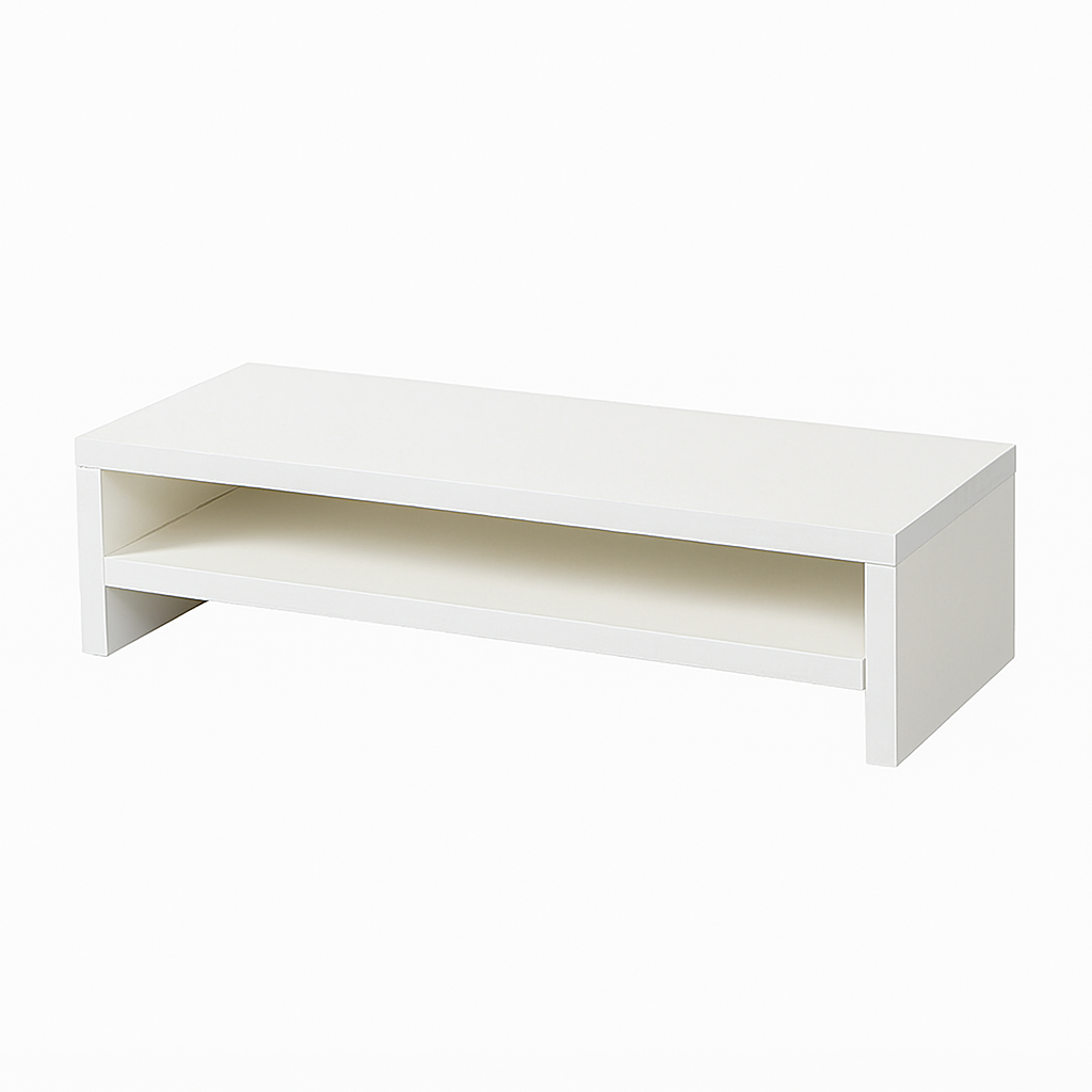 Monitorstandaard 2 Laags - 50cm x 20cm x 12cm - Wit