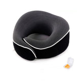 Reis Nekkussen Memory Foam – Ergonomisch Reiskussen voor Vliegtuig, Auto & Trein – Neksteun Reizen – Comfortabel Slaapkussen – Inclusief Oordoppen – Lichtgewicht & Compact