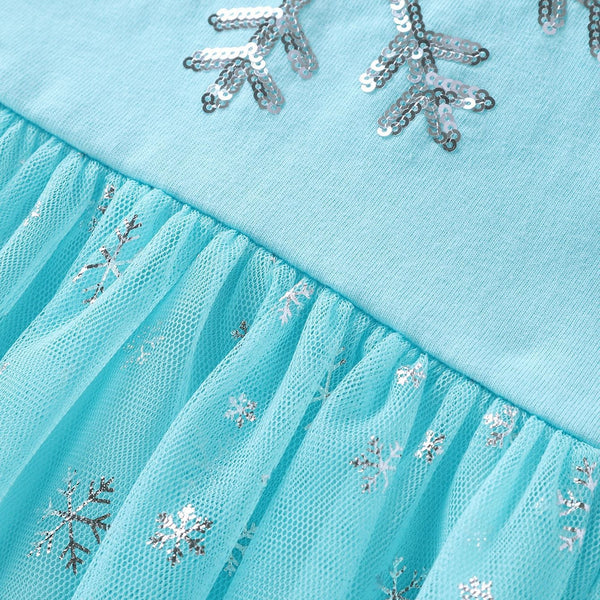 Comfortabele Prinsessenjurk voor Kinderen T-shirt Stof Licht Blauw