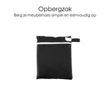 Beschermhoes voor tuinmeubelen - 213 x 132 x 74 cm - Zwart - Waterdicht - Afdekhoes