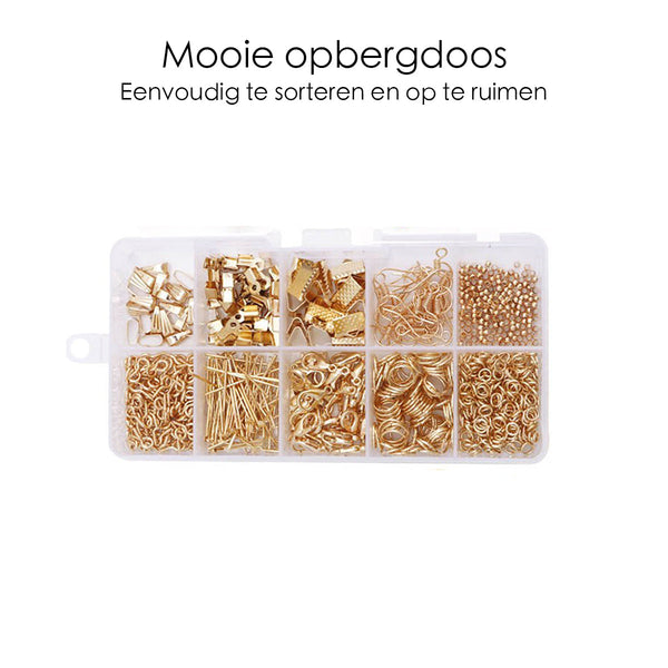 Sieraden Maken Starter Set - Goud - DIY Zelf Sieraden - 850-delig