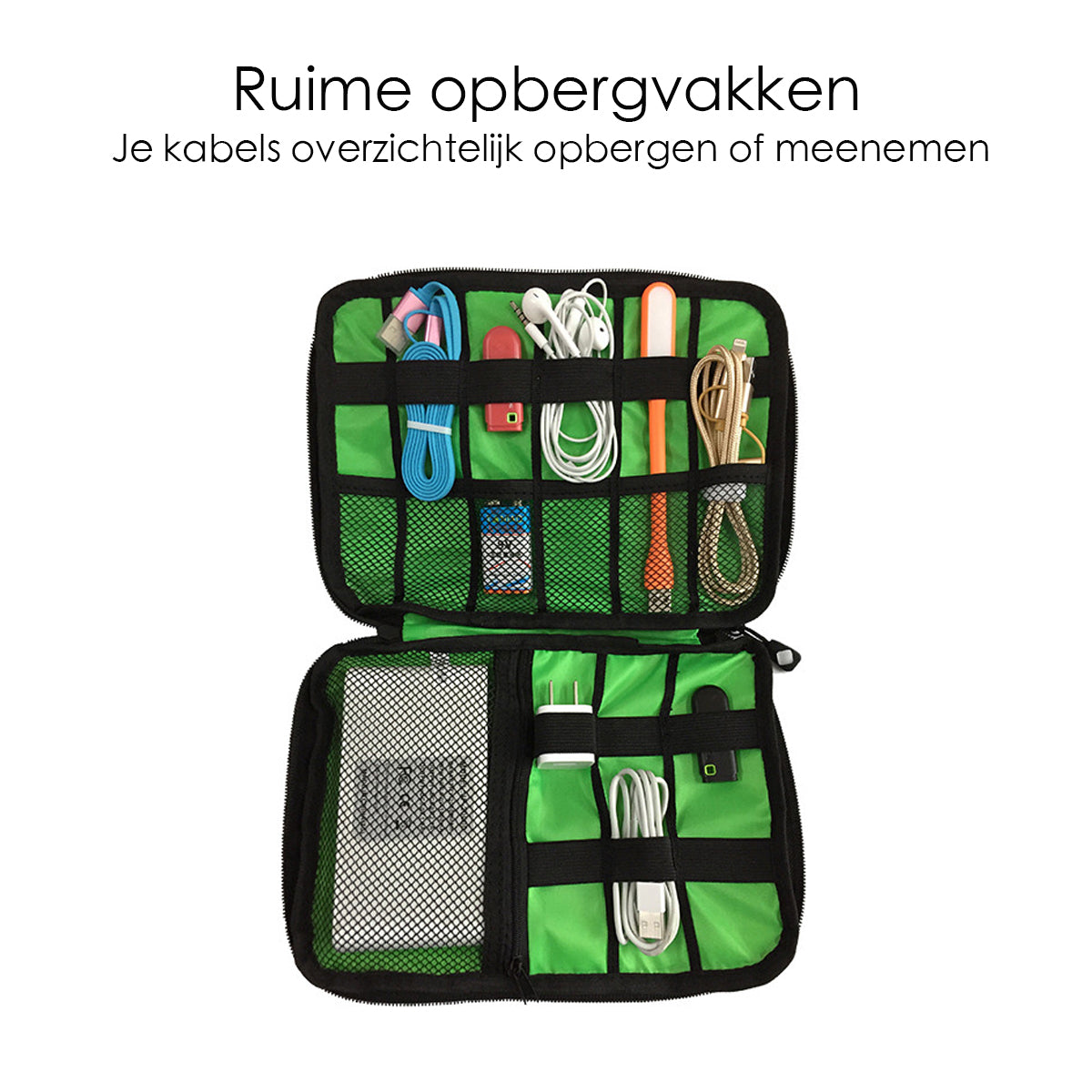 Kabel Organiser Tas - Kabeltas - Zwart - Elektronica & Accessoires Organizer Tas Deluxe