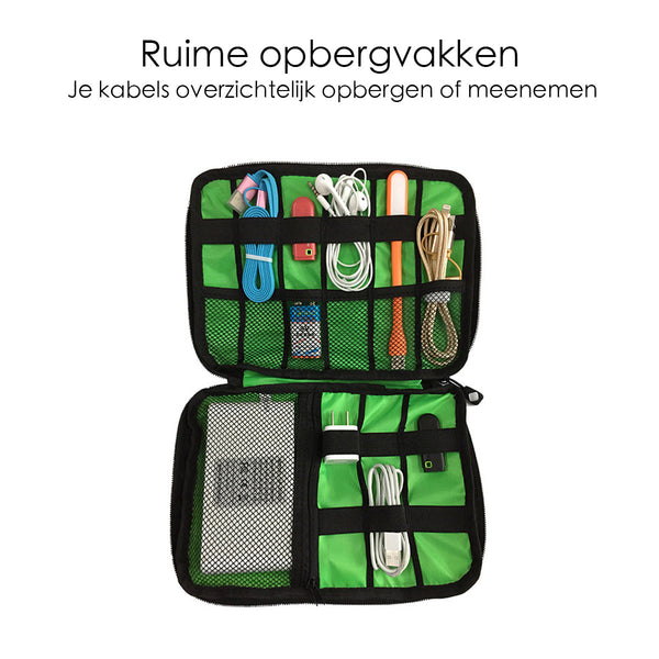 Kabel Organiser Tas - Kabeltas - Zwart - Elektronica & Accessoires Organizer Tas Deluxe