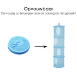 Hangende Opberger - Kinderkamer - Opvouwbaar - 4 Vakken - Blauw