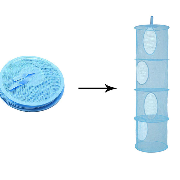 Hangende Opberger - Kinderkamer - Opvouwbaar - 4 Vakken - Blauw